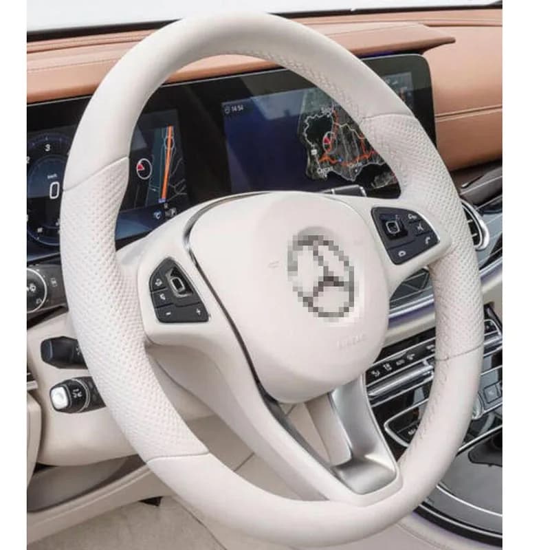 DIY cover sewn in white PU leather and white thread exact size for Mercedes Benz GLA 200