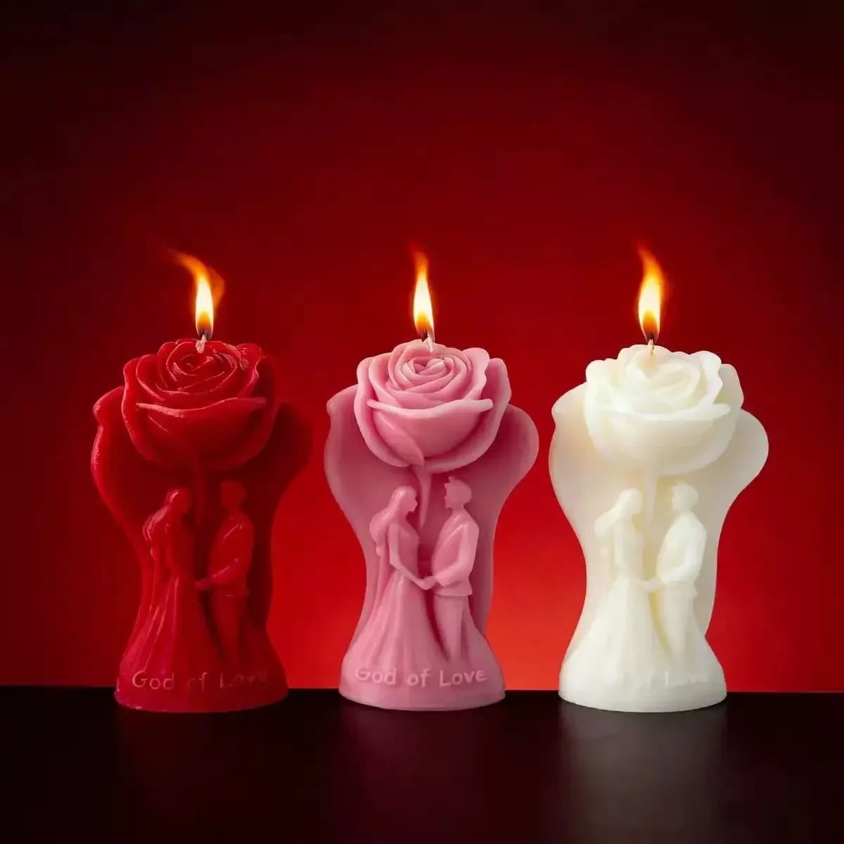 Candela Aromaterapica a Forma di Rosa per San Valentino 2026, Decorazione Creativa, Romantica Decorazione per Matrimoni, Candela Regalo in Silicone