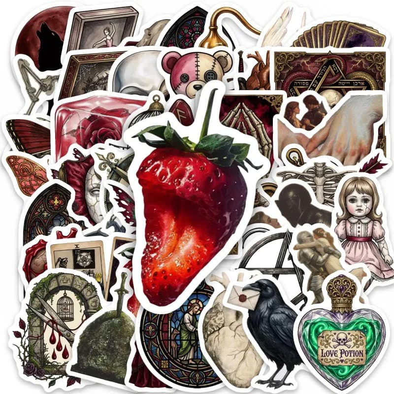 50pcs new stickers can decorate skateboards, mobile phones and tablets, waterproof stickers, give stickers to friends