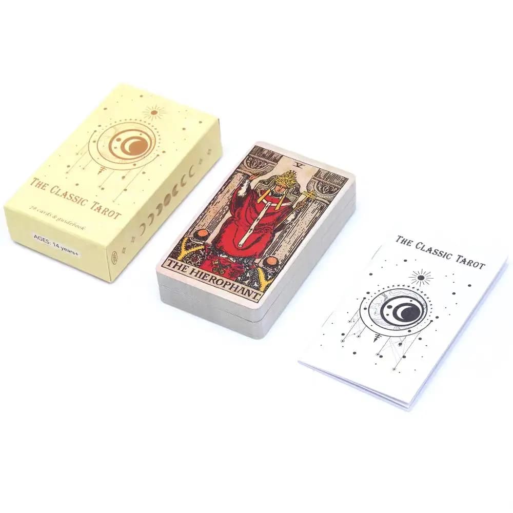 The Classic Tarot Cards 78Pcs Rider Waite Tarot Deck With Guidebook Divination Oracle Card Set Vintage Board Game English Ver.