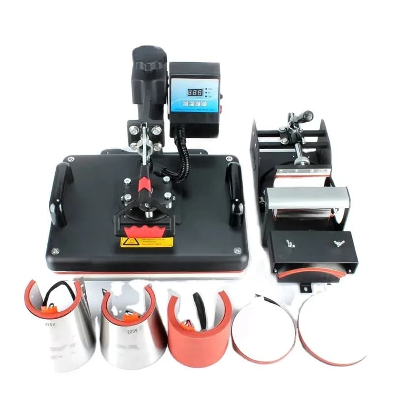 Macchina per pressa di calore combinata 8 in 1, macchina da stampa a sublimazione per magliette, macchine per pressa di calore per tazze