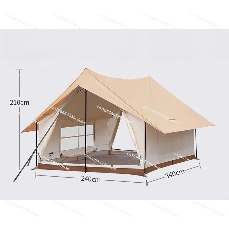 Tenda da tetto grande per campeggio all'aperto, tenda con tettoia 2 in 1. Tende da campeggio per la notte