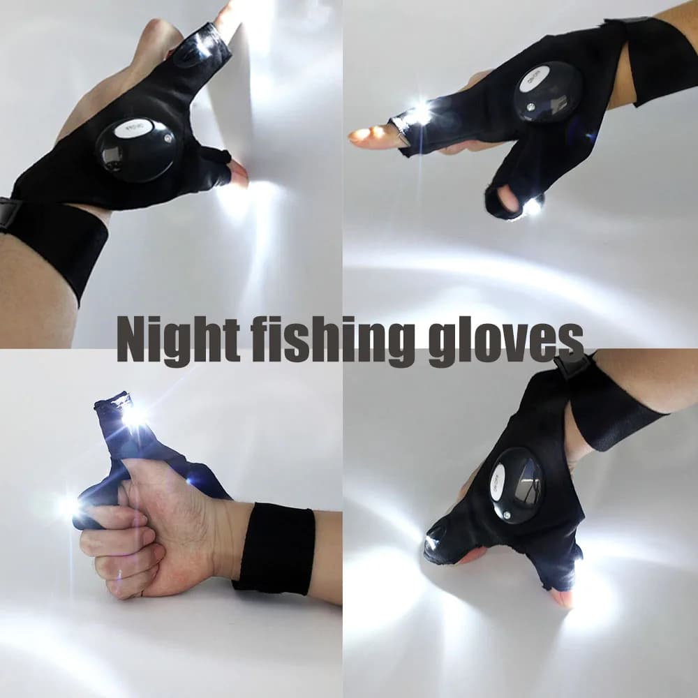 Cycling Gloves with Lights Fishing Gear Gloves Accessories Gloves with light fingers without LED fingers Clothing Gloves