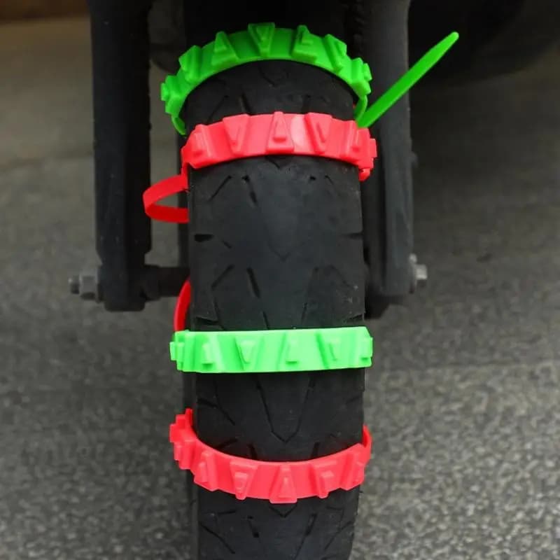 10/20 pezzi catene da neve antiscivolo per motocicli biciclette ruote per pneumatici invernali fascette antiscivolo catena per pneumatici di emergenza per moto