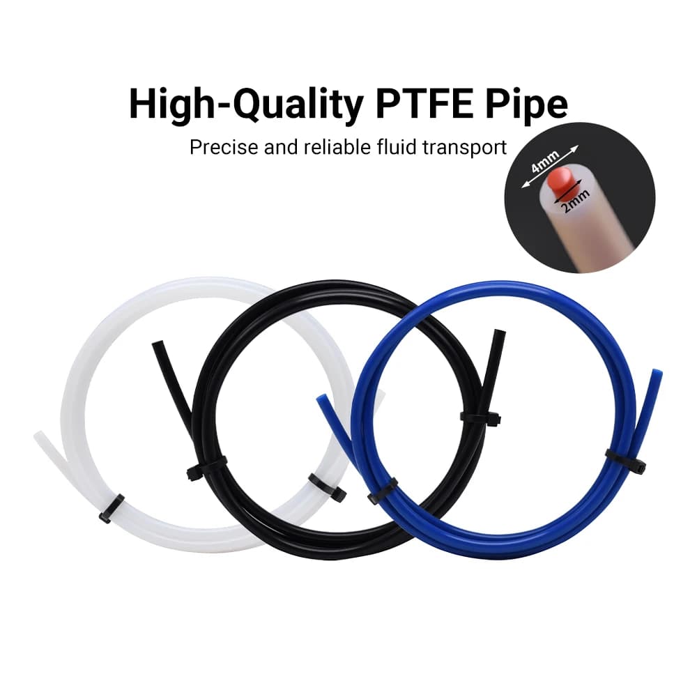 1M 2x4mm MK8 Hot End Bowden PTFE Tube 1.75mm PLA ABS TPU PETG Filament 3D Printer Feeding Tube Ender 3 CR10