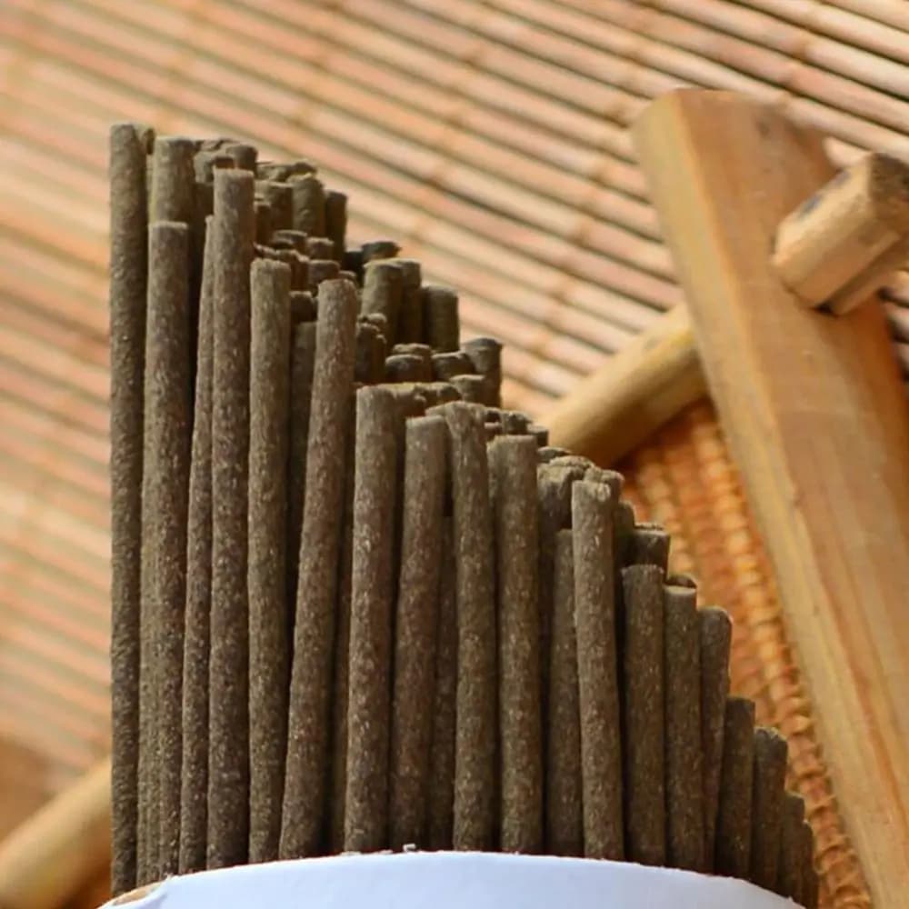 1/2 scatola di legno di sandalo artemisia profumo incenso bastone tranquilizzare mente home office camera da letto profumo rinfrescante 20 g/scatola naturale