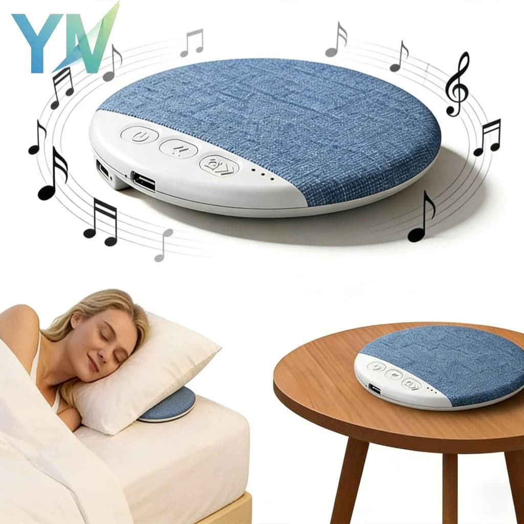 Mini Altoparlante Bluetooth Wireless da Posizionare Sotto il Cuscino, Macchina del Suono per Dormire, Rumore Bianco, Audio Dinamico, Ricaricabile e Portatile per Viaggi
