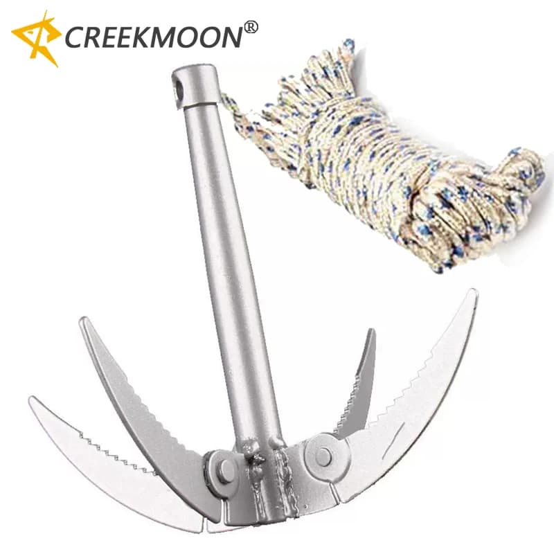4 Claw Anchor Sickle Foldable Water Grass Remover Weed Puller Aquatic Plants Cutter Sharp Knife for Fishing Accessories Tackle