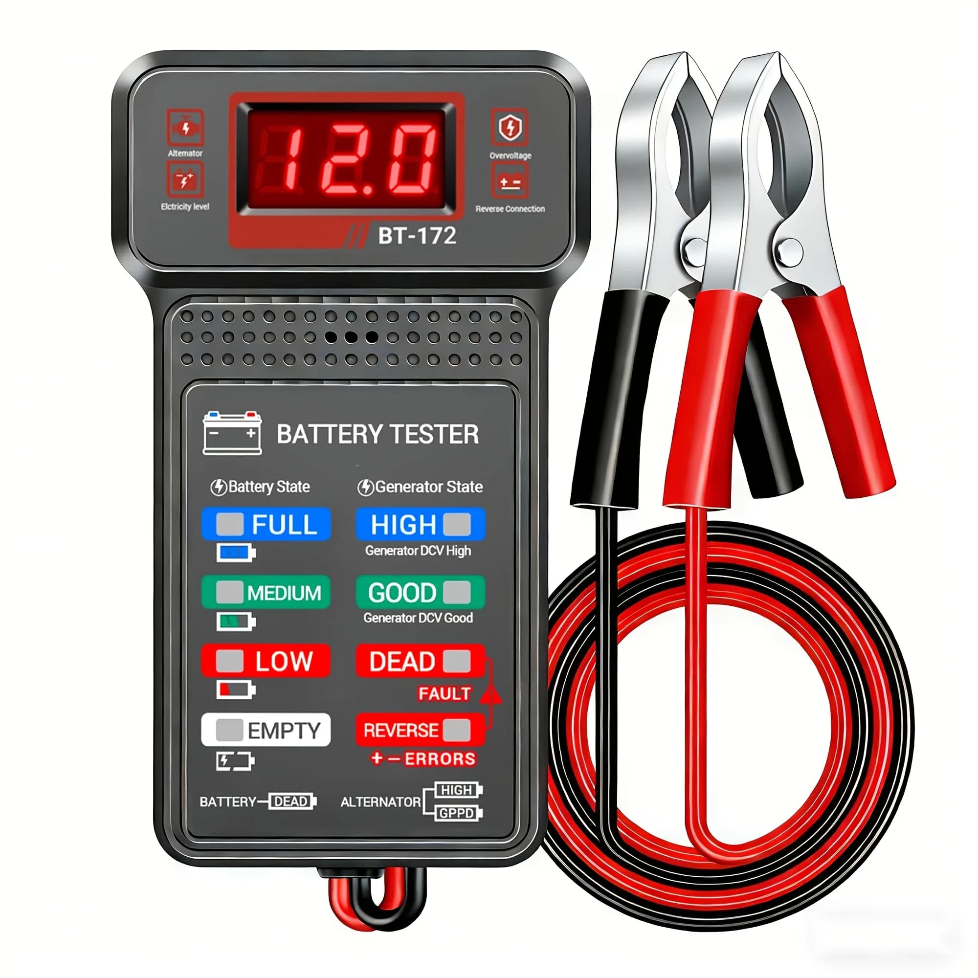 Smart Car Battery Tester, Suitable for Home Self-Checking/Repair Shops, One-Click Diagnosis of Life Span and Capacity, Quick Fault Identification, Intuitive Data Display, Compatible with Multiple Car Models, a Tester That Can Be Used in 10 Different Scenarios