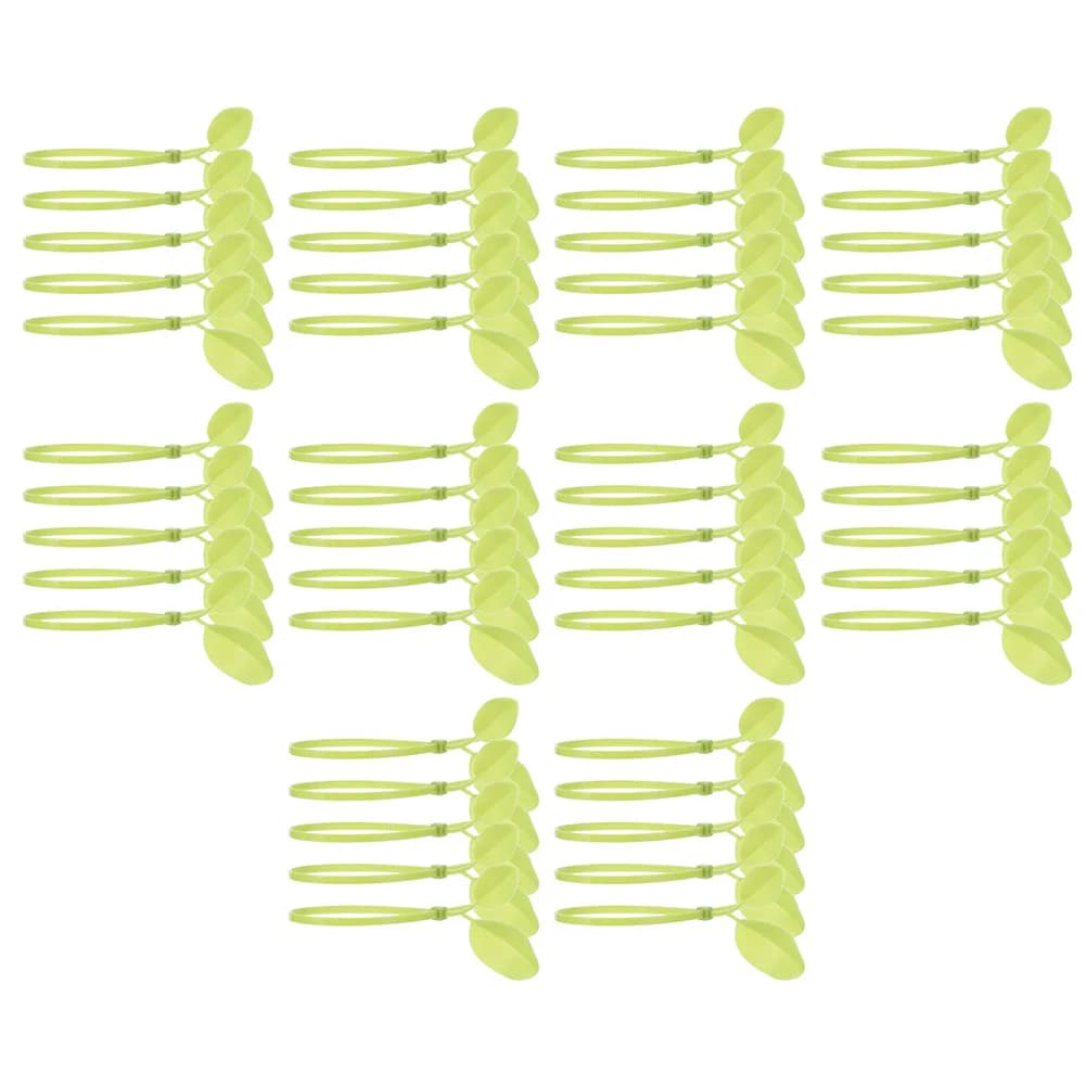 Clip per Piante da Giardino, Fascette per Foglie, Supporto da Giardino in Nylon Verde, Design a Forma di Foglia, Meccanismo di Bloccaggio Semplice