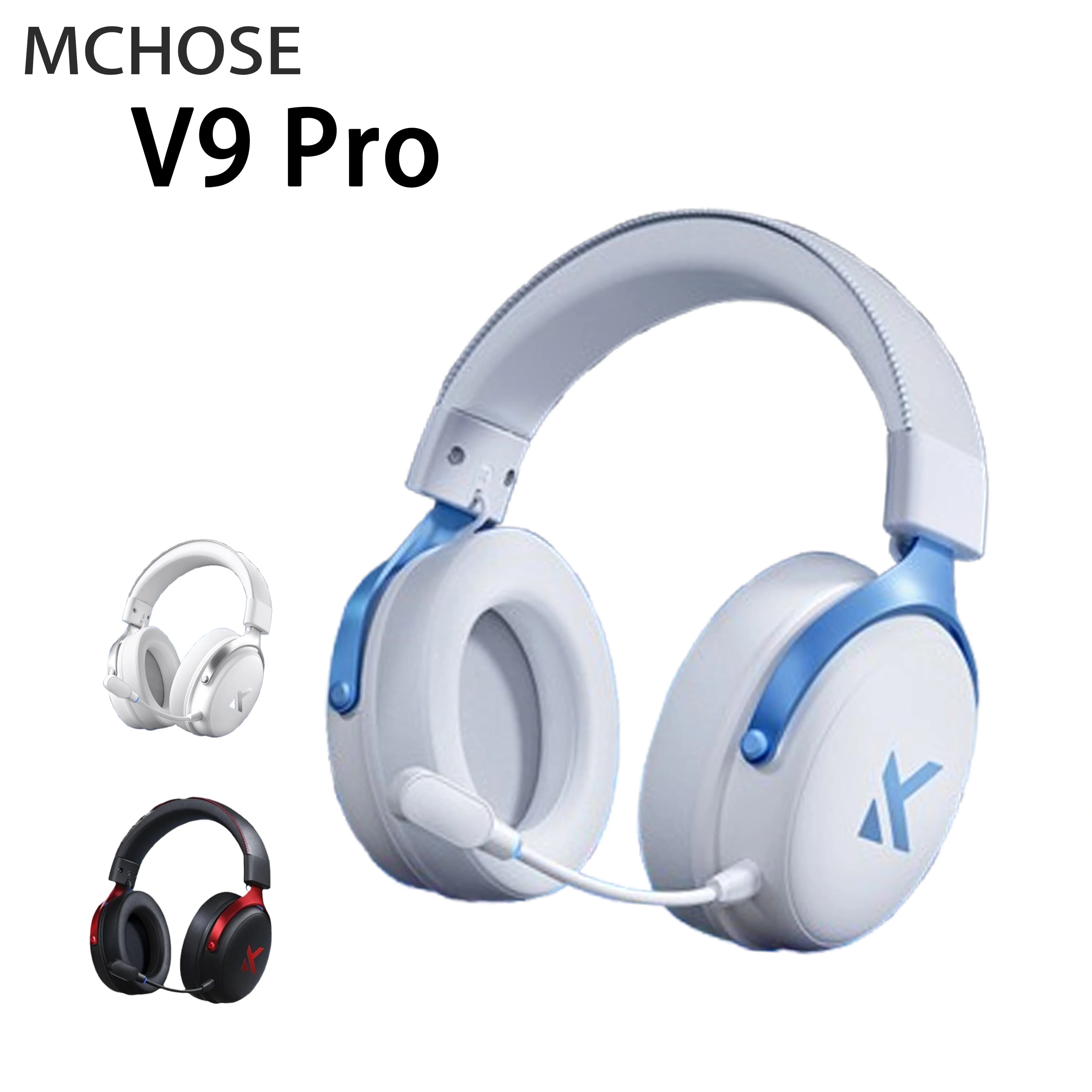 MCHOSE V9 Pro Wireless gaming headphones surround sound Microphone with noise cancellation Low latency Light for PS5 PC SWITCH