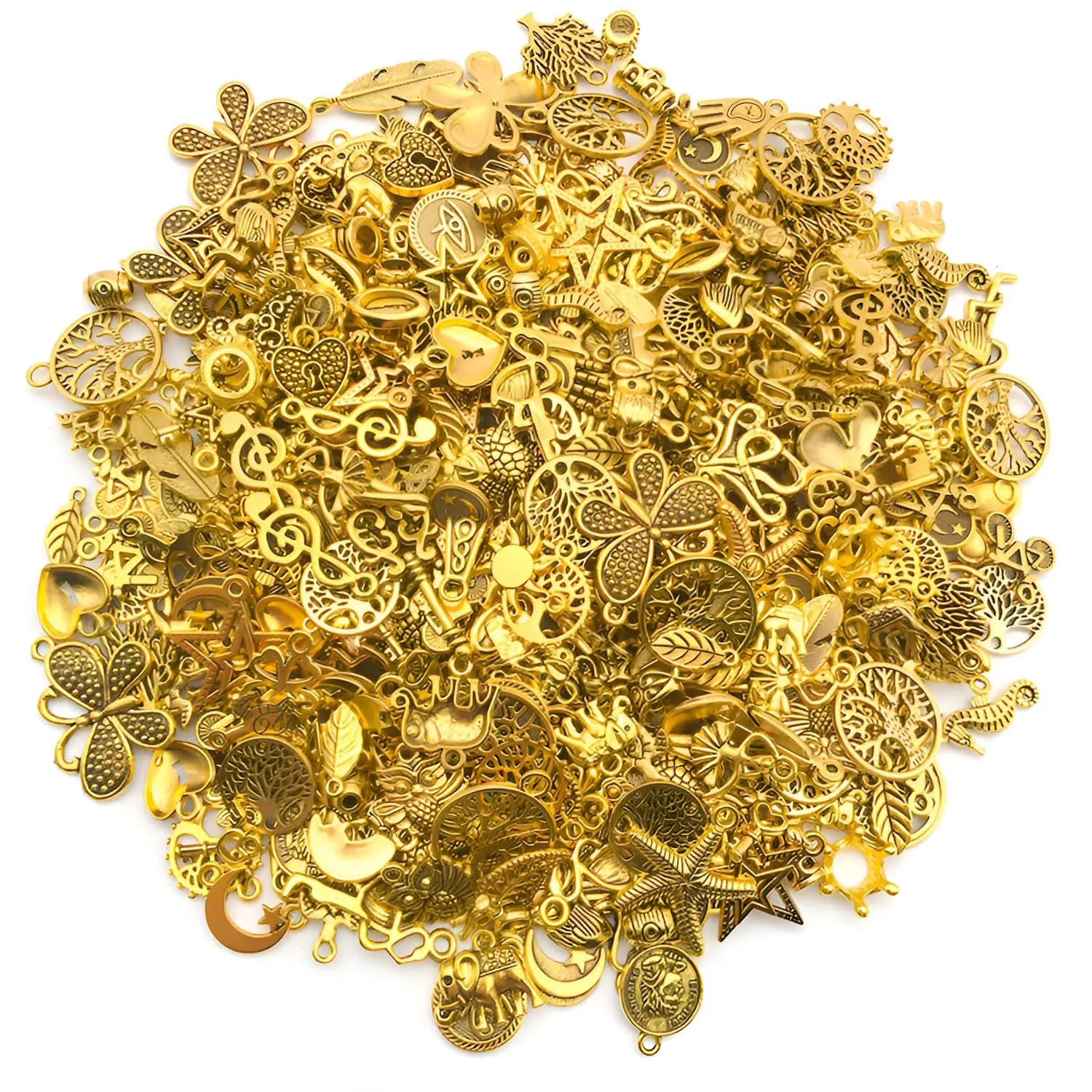 20/30/50pcs Alloy Antique Golden Fashion Charms Various Mixed Pendants for DIY Bracelet Necklace Jewelry Making Accessories