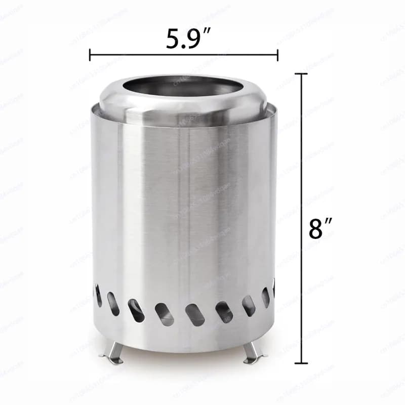 Stainless steel outdoor camping barbecue bonfire stove courtyard secondary burning smokeless heating wood stove