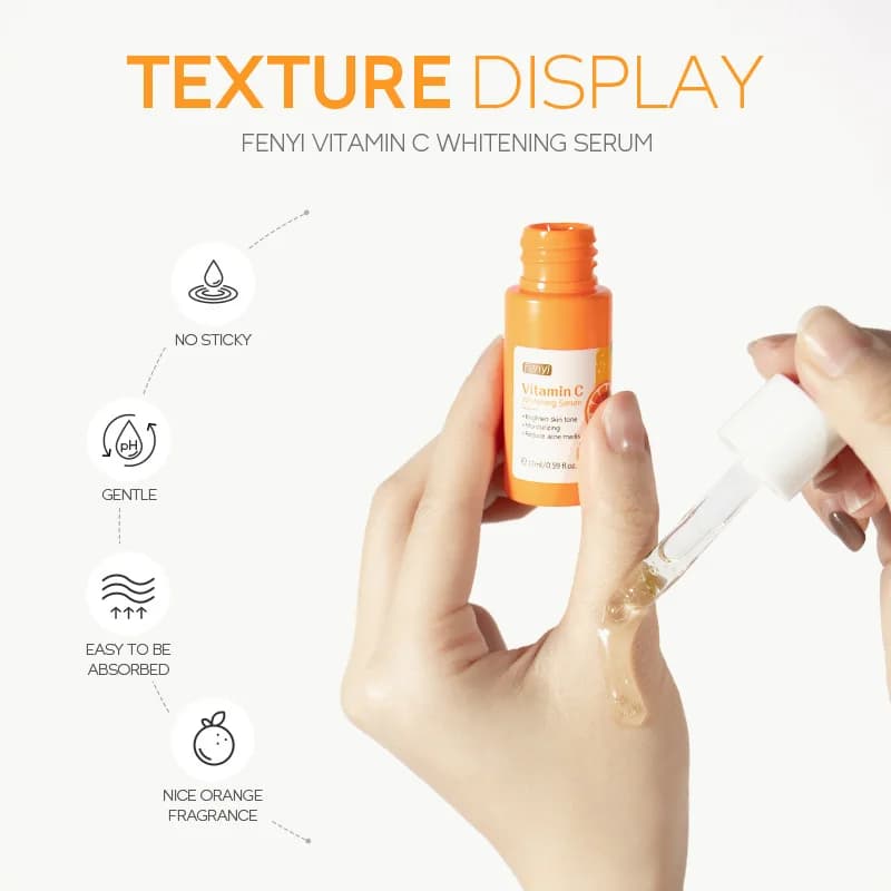 Fenyi Siero Viso to Vitamin C 17ml with Hyaluronic Acid for Face, Hydrating Collagen, Facial Essence, Skin Care Products