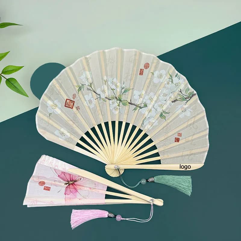 Personalized Custom Logo Text, Laser-Engraved Names Are Possible, Suitable for Weddings, Banquets, Birthday Gifts, Dates, Shell Fan, Folding Fan, Ancient Chinese Style, Classical Qipao, Hanfu, Summer, Compact, Portable, Foldable Fan