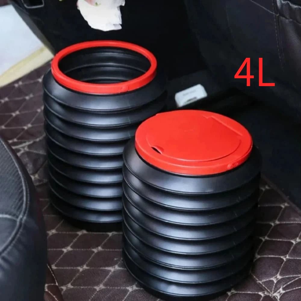 Cestino Pieghevole per Auto, Mini Contenitore Multifunzione Portatile 4L, Scatola Retrattile per Rifiuti, Accessori Interni Auto
