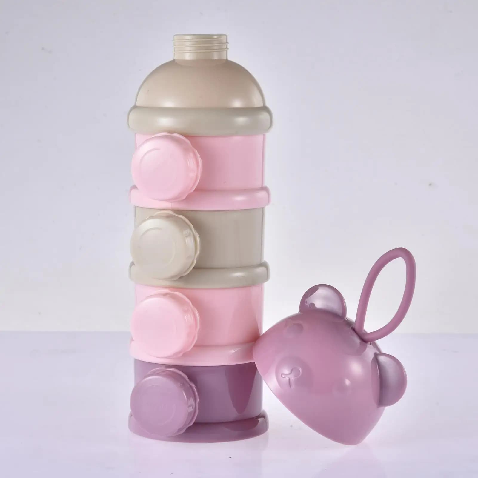 Formula Container 4 Grid Portable Milk powder box container Toddle Baby Snacks Food Storage Box Dispenser Milk Powder Bottles