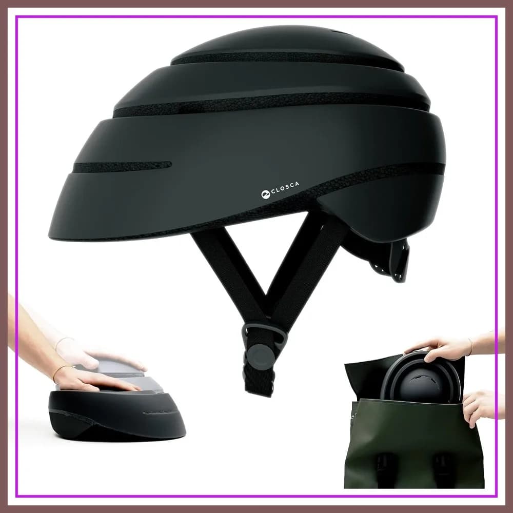 Casco Pieghevole per Adulti, Certificato CPSC per Bicicletta, Monopattino, Bici Elettrica, Skateboard