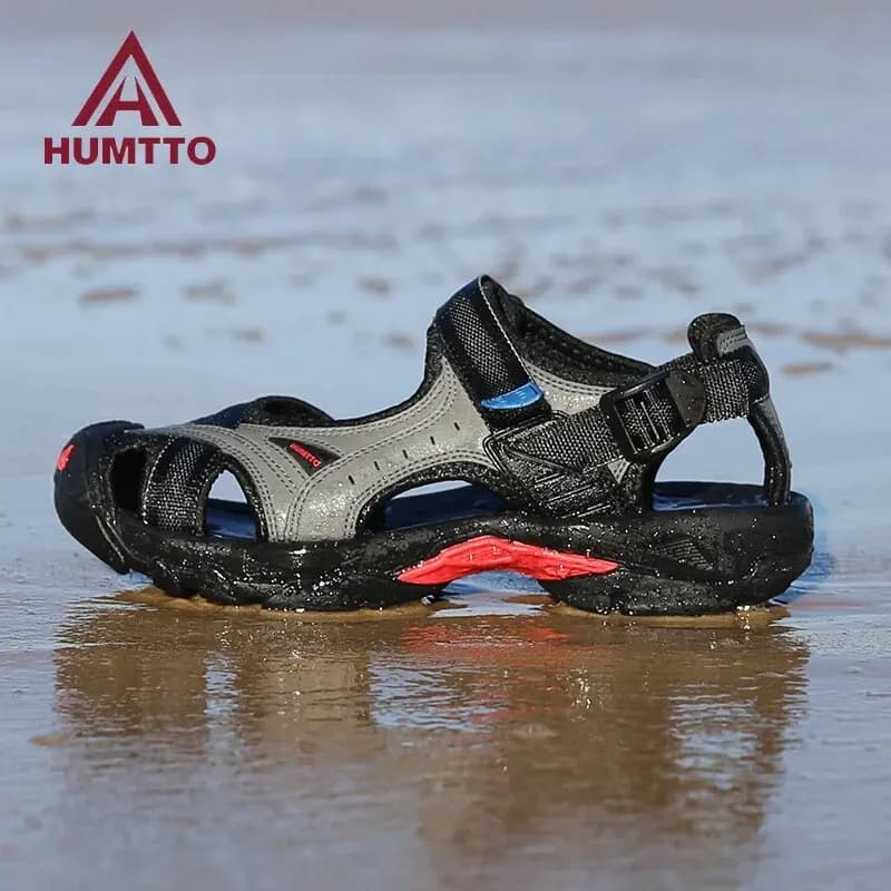 HUMTTO Men's Summer Shoes Outdoor Trekking Sandals Breathable Water Beach Men's Sandals Campsite Climbing Aqua Sneaker HT-9601A