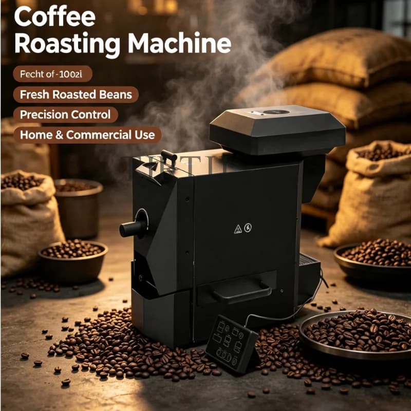 Small Coffee Roasting Machine Home Stainless Steel Coffee Bean Roaster 1000w Electric Smart Coffee Roasters