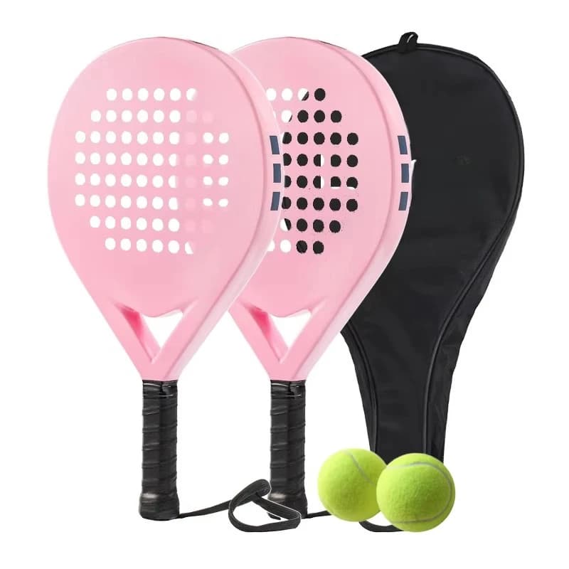 High Quality Carbon Fiber Professional Fiber Tennis Beach Rack Customizable for outdoor sports with nylon mesh grip