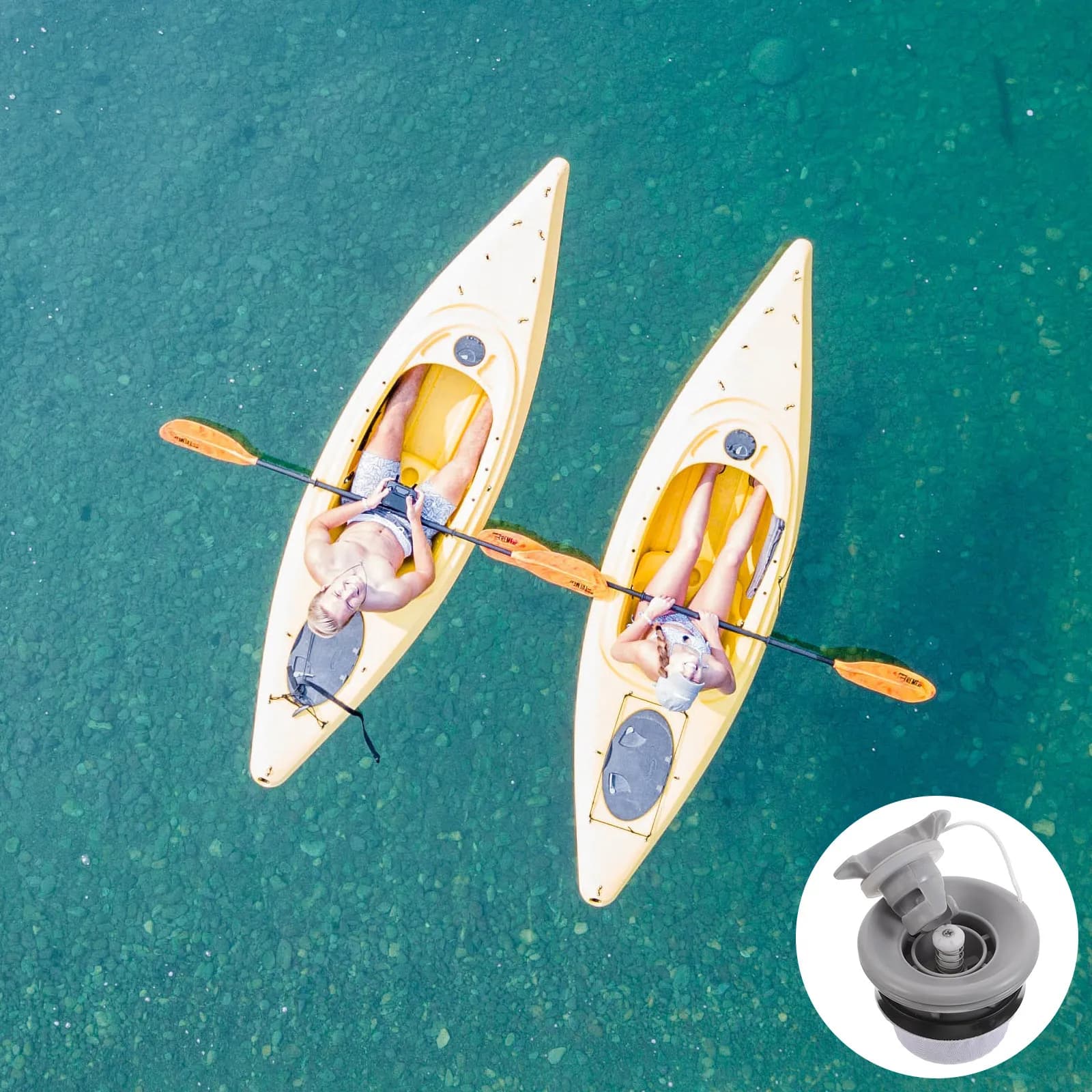 Paddle Board Kayak Valve Adapter Inflatable Boat Air Connector Grey Replacement Plug for Pump
