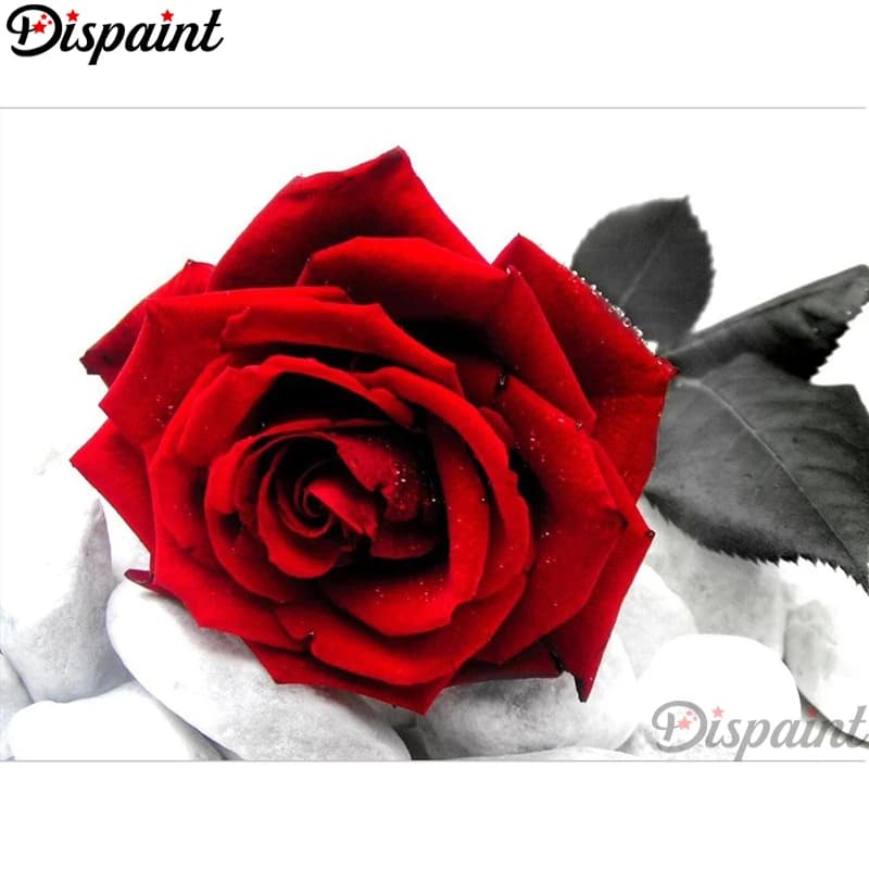 Dispaint Full Square/Round Drill 5D DIY Diamond Painting "Red rose" Embroidery Cross Stitch 3D Home Decor Gift A10100