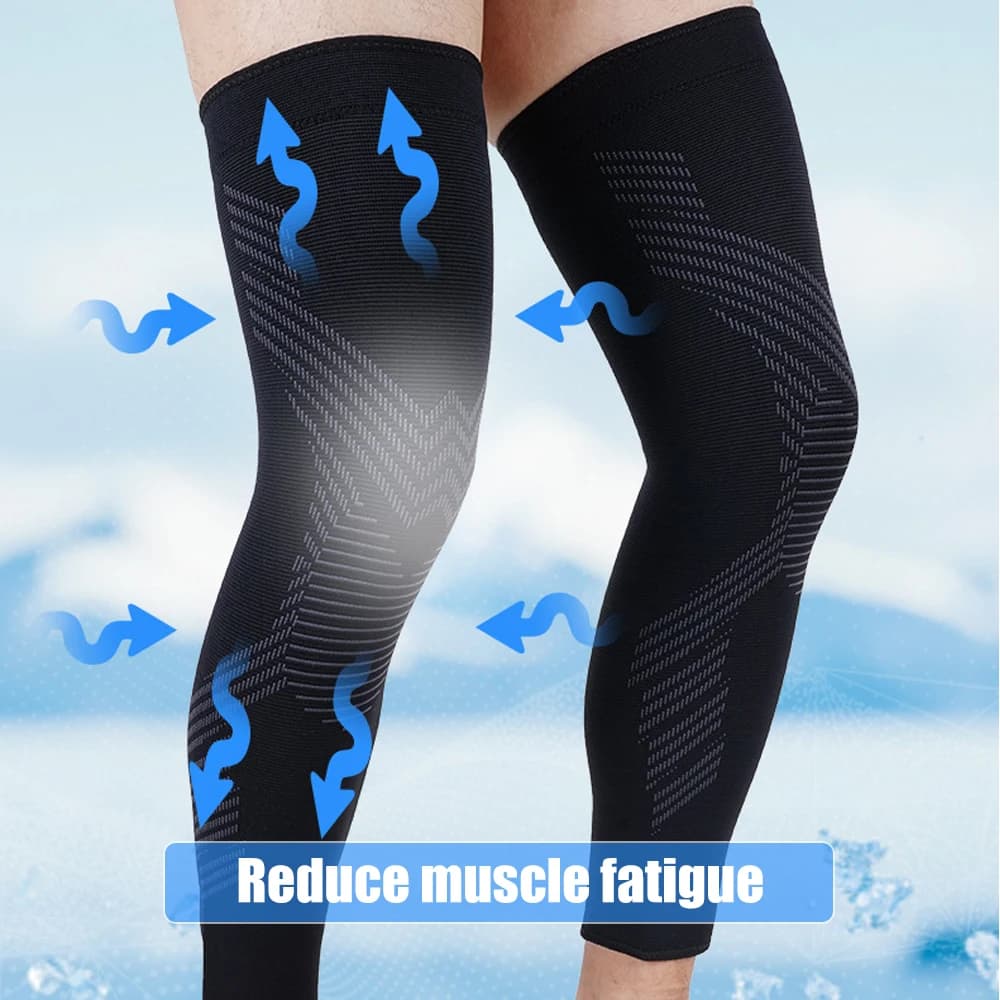 Manicotti per gambe a compressione 1/2 pezzi a tutta lunghezza - Supporto per ginocchio e polpaccio per alleviare il dolore - Manicotti per gambe sportive e allenamento per uomini e donne