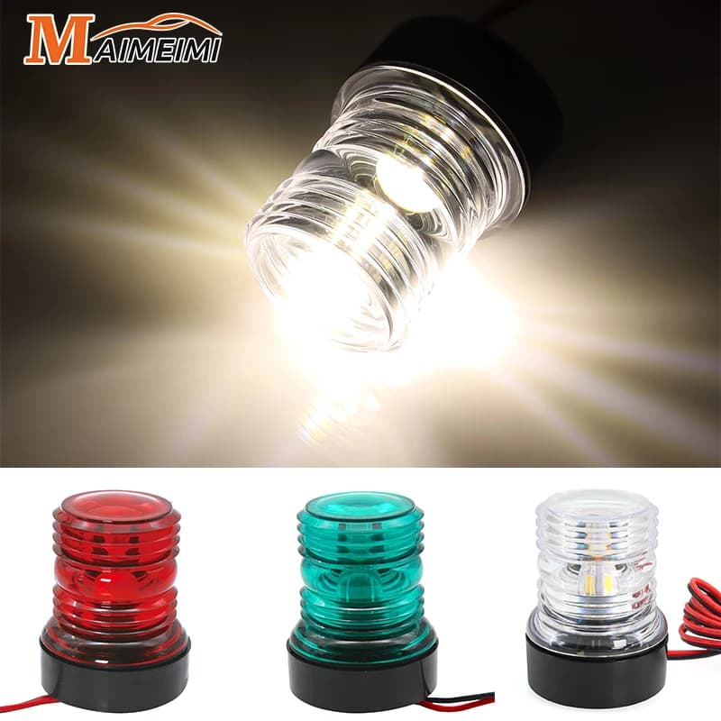 Luce di navigazione All Round 360 gradi 3 colori LED Luce di ancoraggio per 12V 24V Accessori per barche per yacht marini Luce di vela marina