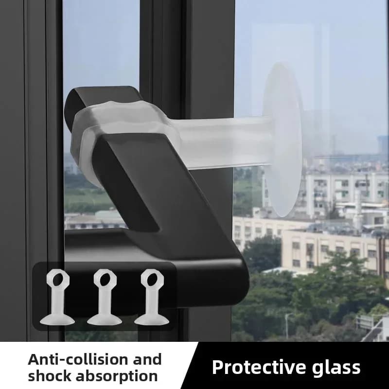 Fermaporta in Silicone Morbido, Protezione Anti-Danno per Pareti, Ventosa Silenziosa, Protezione per Mobili e Maniglie delle Porte