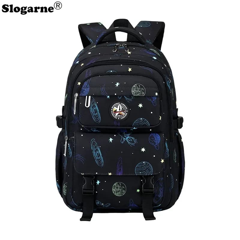 2026 New Primary School Students Casual Schoolbag Boys Junior High School Backpack Kids Oxford Waterproof Schoolbags Men Bagpack