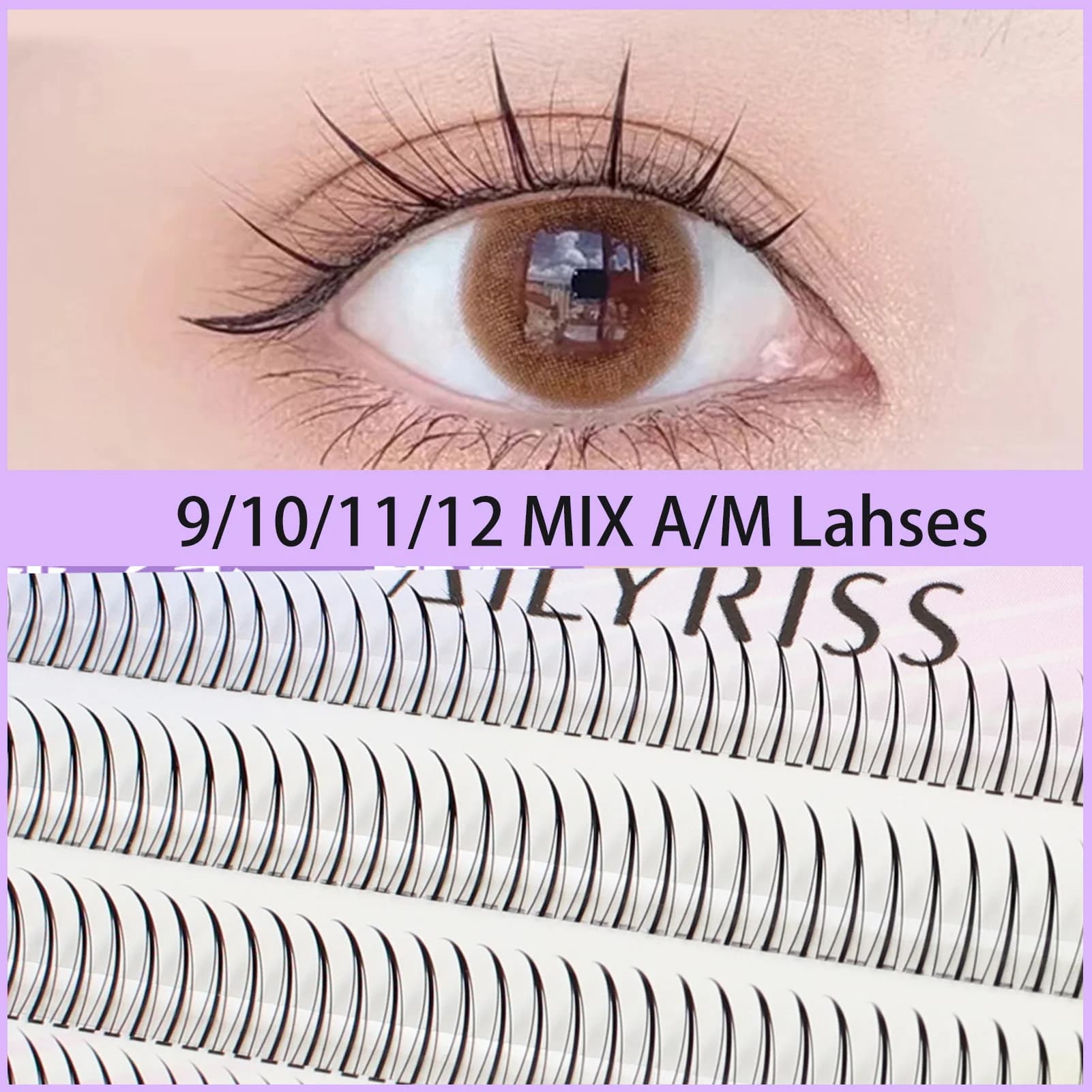A/M tipo A ciglia finte 8-12mm Mix ciglia finte Natural Fairy Lash trucco coreano ciglia A grappolo individuali