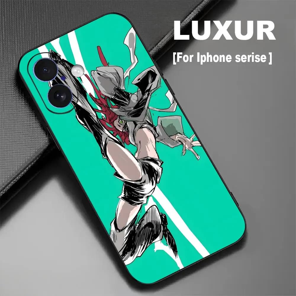 G-GACHIAKUTA Riyo A-Anime Phone Case For iPhone 17 16 15 14 13 12 X XR XS 8 Plus Mini Pro Max Soft black Shockproof Cover