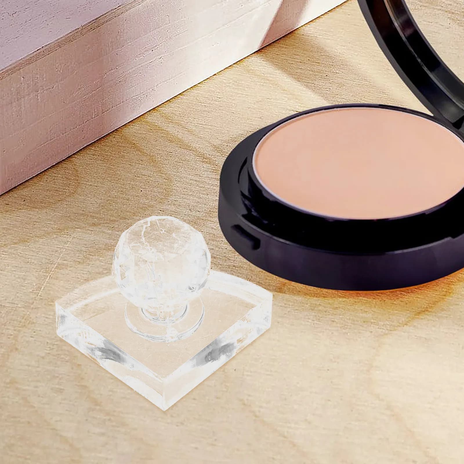 Strumento per Pressare Ombretto, Timbro per Polvere Compatta, Gadget per Riparazione Trucco, Stampo per Pressare Blush Fai da Te, Separatore Occhi