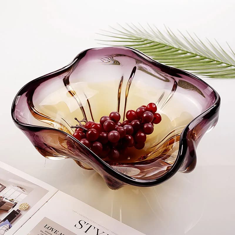 Piatto per frutta smaltato creativo, lusso discreto per il soggiorno, decorazione artistica, ornamento per conservare snack di frutta secca