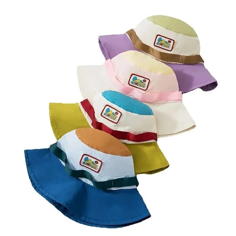 4 colors summer sun protection hat for girls outdoor sports hats breathable baby caps 2-6 years