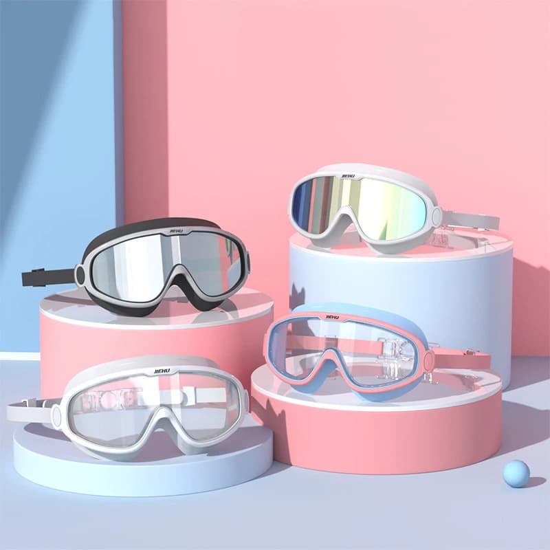 Miopia for adults-1.5 to -8 swimming glasses with optic plate HD swimming glasses in Silicone waterproof with UV protection anti-fog
