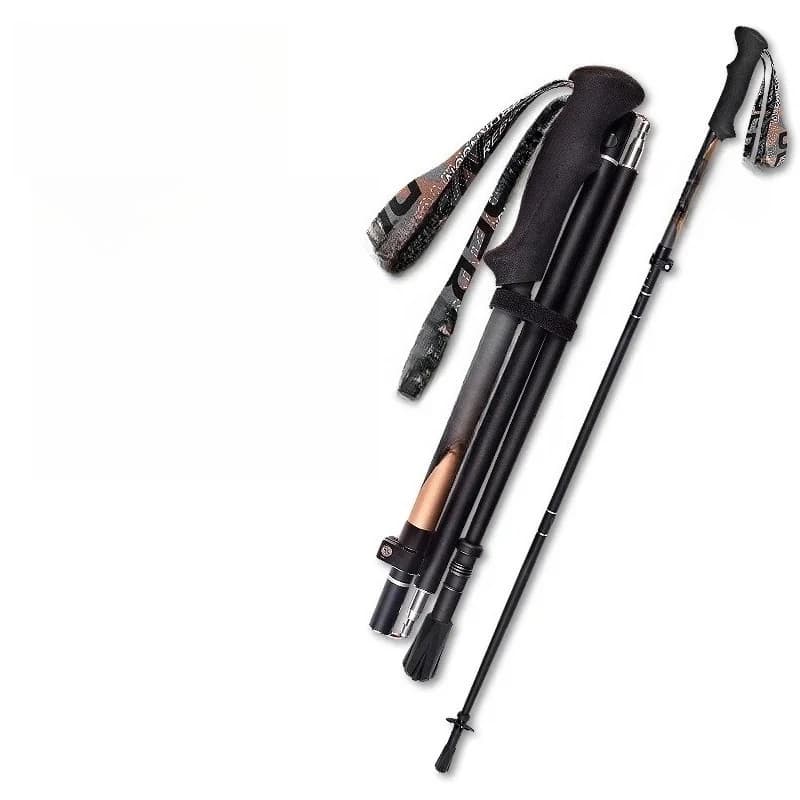 Carbon trekking pole ultra-light telescopic ultra-short automatic folding portable