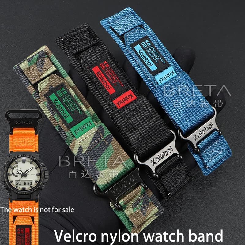 New Velcro nylon watch band for Casio PRW-61Y/60/35/50/70Y/73X luminox 3001/0321/3400 Military watch replacement strap 22 23mm