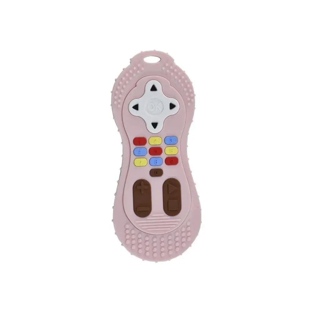 Massaggiagengive in silicone ad alta temperatura Massaggiagengive lavabile con forma di telecomando per roditore educativo sensoriale