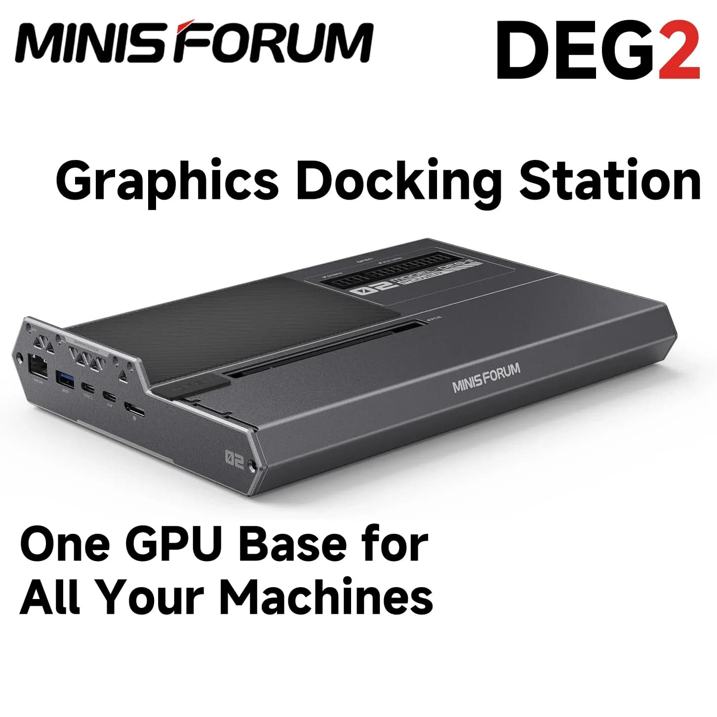 MINISFORUM DEG2 OCulink TB5 140W 80Gbps Graphics Docking Station GPU Base Game PCIe x16 2.5G LAN M.2 2280 Expansion Interface