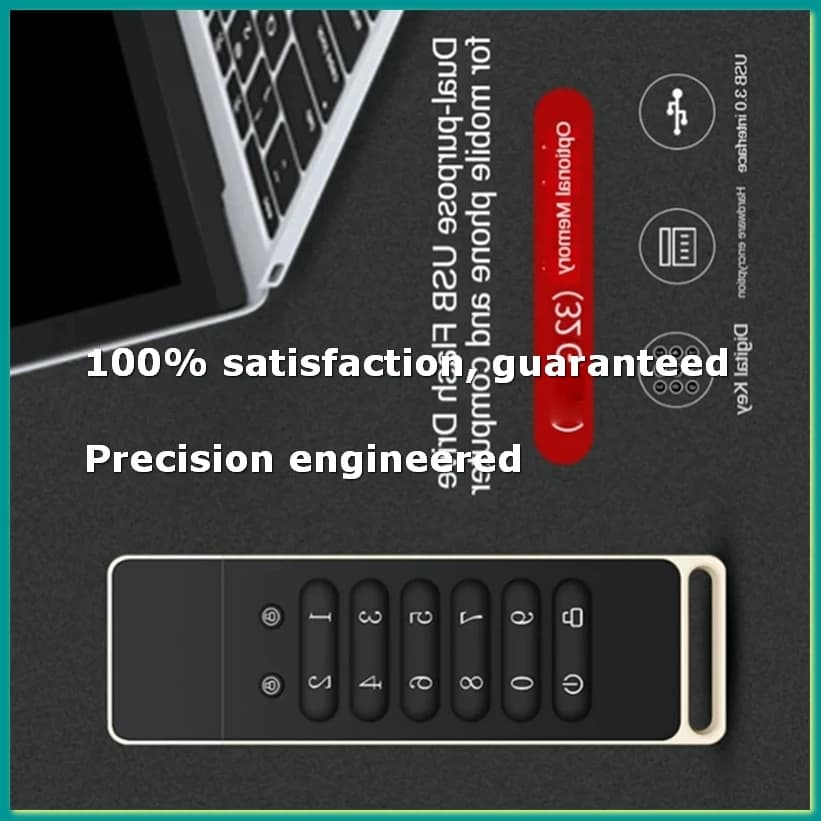 Chiavetta USB Sicura, Memoria Flash USB Criptata da 64GB con Password Hardware e Tastierino USB 3.0 Disk Flash-A86Z