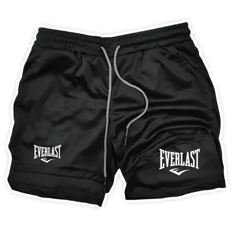 Pantaloncini da Corsa Uomo 2 in 1 a Doppio Strato, Abbigliamento Sportivo per Palestra e Fitness, Pantaloncini da Allenamento e Jogging, Abbigliamento Maschile