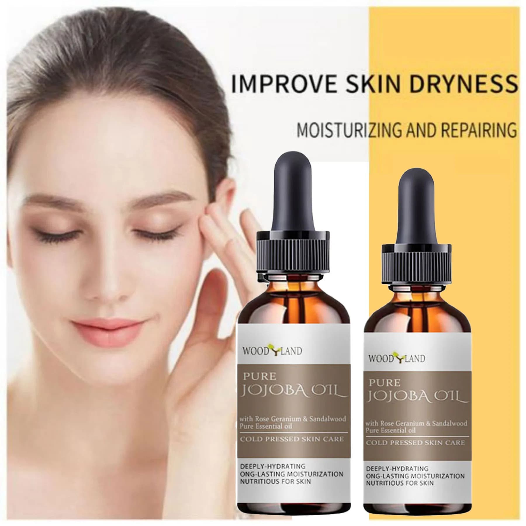ACELLO PURO JOJOBA con legno di sandalo di geranio rosa IMPROVE PELLE SECONDA E RISASPARAZIONE