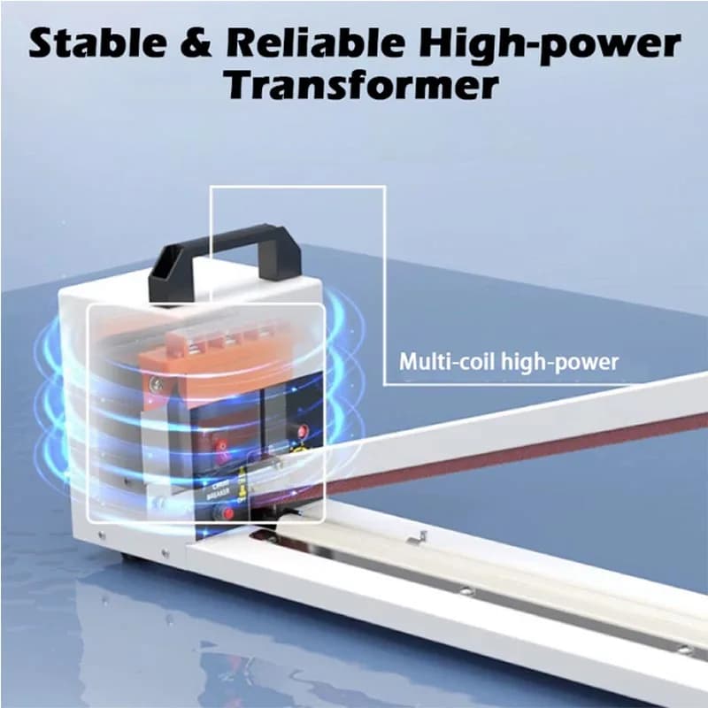 Impulse Sealing Machine for Plastic and Aluminium Sacks, Impulse Sealing Machine with 8 Temperature Adjustment Levels, Size 45/60/75/90CM to Choice