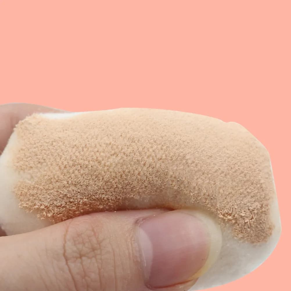 4 pezzi di spugnette triangolari in cotone per fondotinta, crema, protezione solare, blush liquido o in polvere, ombretto, lavabili