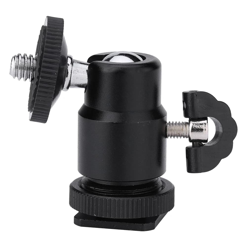 Back 1/4 inch Screw Camera Tripod Mini Ballhead Hot Shoe Adapter Accessory For Digital Camera camera tripod mini ballhead