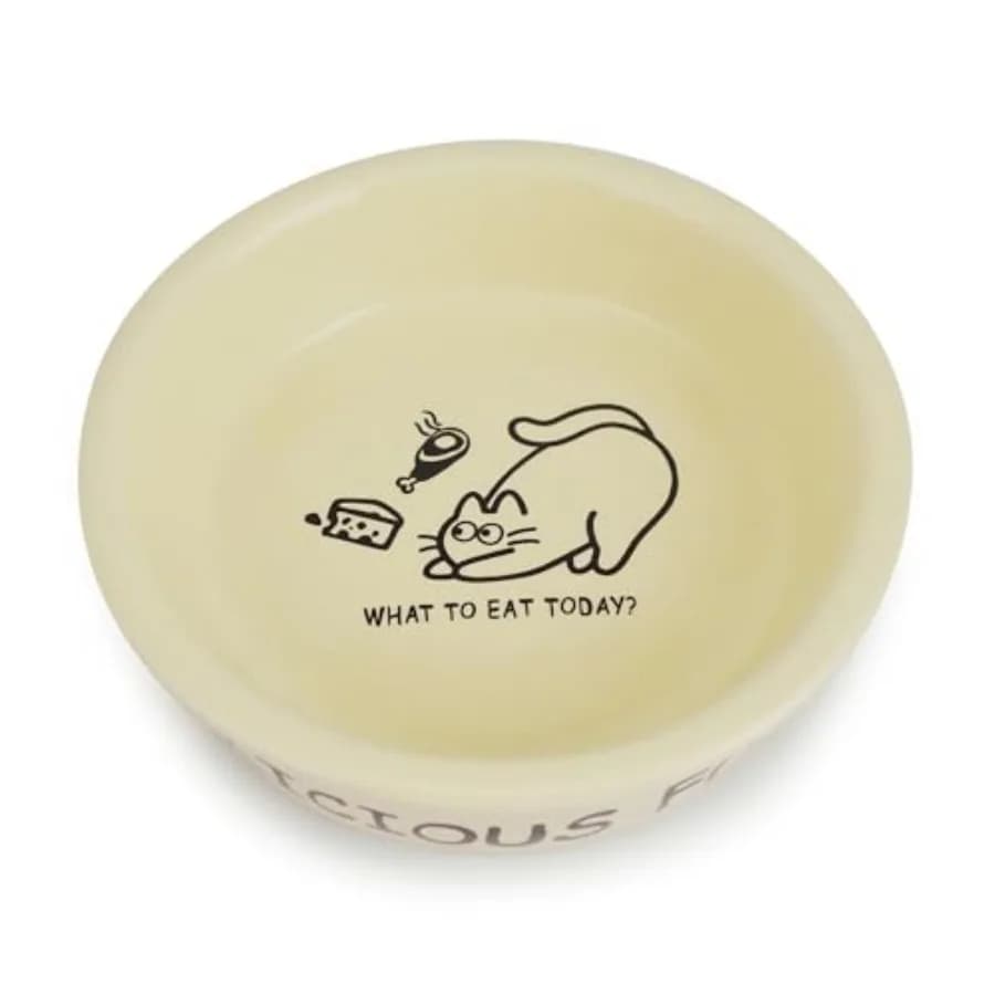 Ciotola in Ceramica per Gatti 5.1 Pollici Design Poco Profondo Ciotola per Cibo Piatti per Piccoli Animali Domestici Lavabile in Lavastoviglie