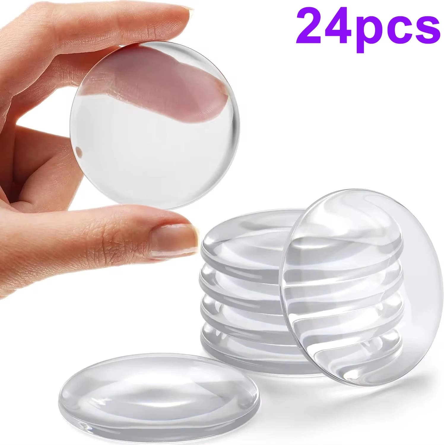 Fermaporta in silicone morbido trasparente Paraurti Adesivi autoadesivi Protezione da parete Silenziatore Mobili Nessuna traccia Anti-crash Pad