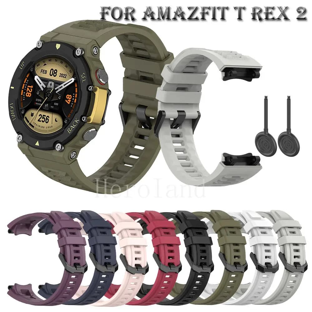 Cinturino in silicone di moda per Huami Amazfit T-Rex 2 SmartWatch cinturino Soprt braccialetto per Amazfit T Rex 2 cinturino